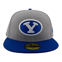 BYU Cougars Gray and Royal Blue with UV NCAA New Era 59FIFTY Fitted Hat