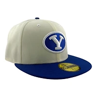 BYU Cougars Chrome and Royal Blue with Gray UV NCAA New Era 59FIFTY Fitted Hat