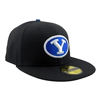 BYU Cougars Black with Gray UV NCAA New Era 59FIFTY Fitted Hat