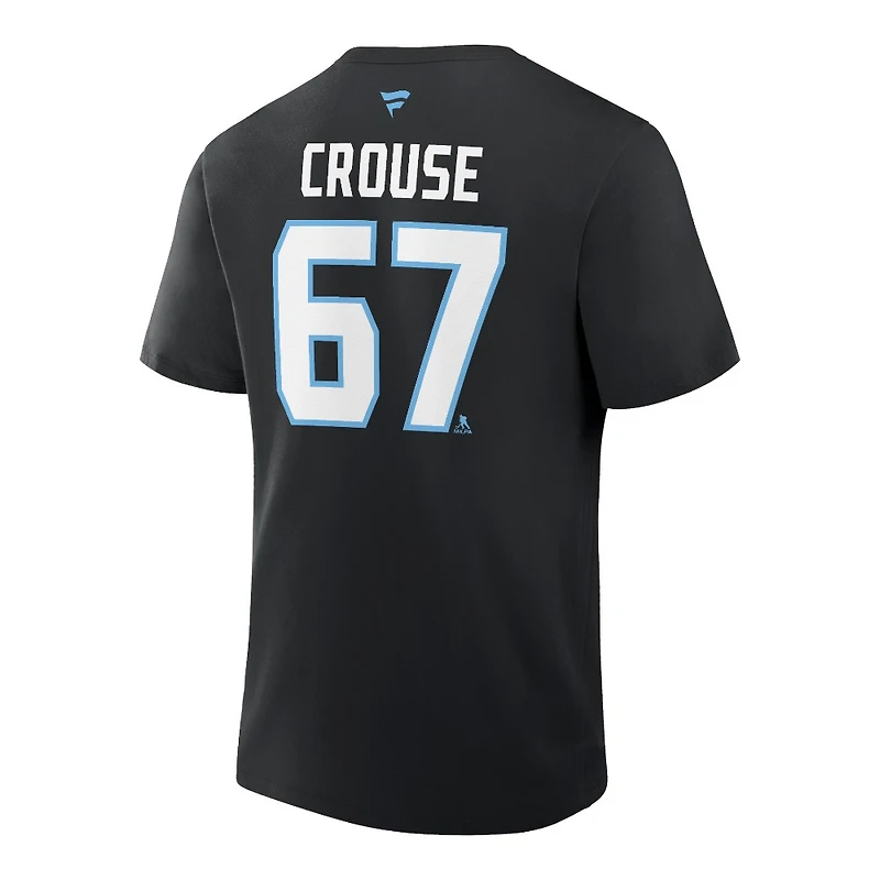 Utah Mammoth Black Lawson Crouse Name & Number Fanatics T-Shirt