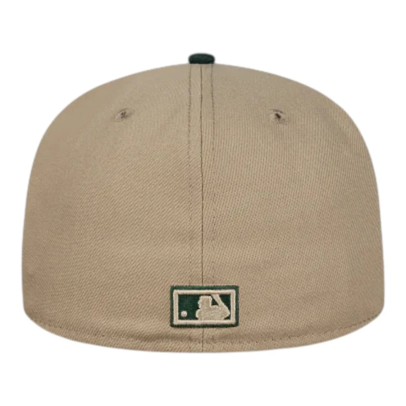 Oakland Athletics Camel Brown and Green Basic New Era 59FIFTY Fitted Hat