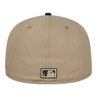 Oakland Athletics Camel Brown and Green Basic New Era 59FIFTY Fitted Hat