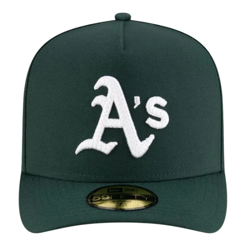 Oakland Athletics Green Safety Pin Script New Era 59FIFTY A-Frame Fitted Hat