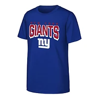 Youth New York Giants Royal Blue NFL on the Block Cotton Shirt