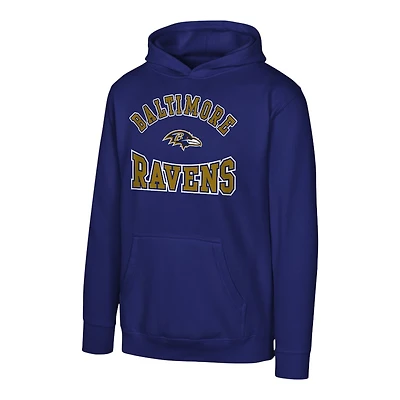 Youth Baltimore Ravens Purple NFL Hometown Pullover Fleece Hoodie