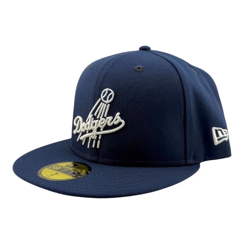 Los Angeles Dodgers Oceanside Blue Shooting Ball Logo Grey UV New Era 59FIFTY Fitted Hat