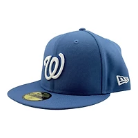 Washington Nationals Indigo Blue Grey UV New Era 59FIFTY Fitted Hat