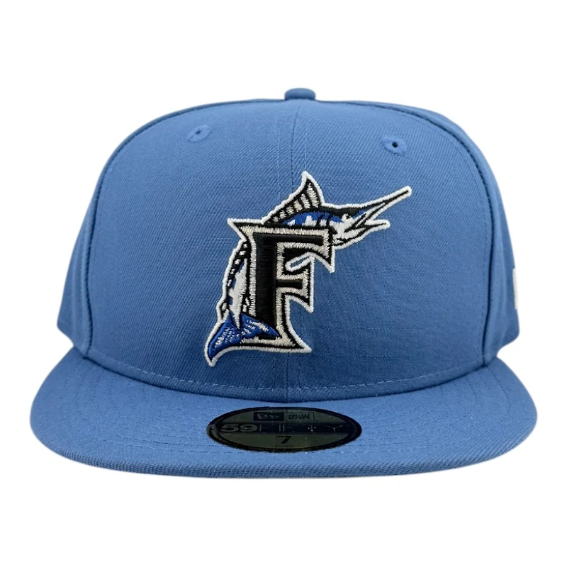 Florida Marlins Indigo Blue Grey UV New Era 59FIFTY Fitted Hat