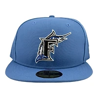 Florida Marlins Indigo Blue Grey UV New Era 59FIFTY Fitted Hat
