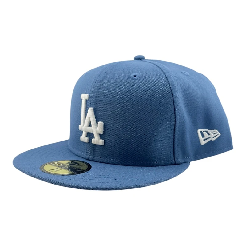 Los Angeles Dodgers Indigo Blue LA Logo Grey UV New Era 59FIFTY Fitted Hat