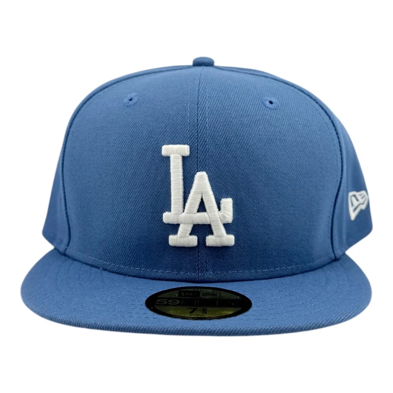 Los Angeles Dodgers Indigo Blue LA Logo Grey UV New Era 59FIFTY Fitted Hat