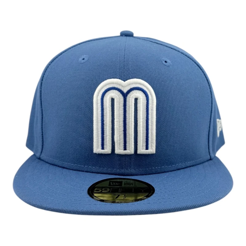 Mexico Indigo Blue M Logo Grey UV New Era 59FIFTY Fitted Hat