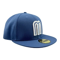 Mexico Indigo Blue M Logo Grey UV New Era 59FIFTY Fitted Hat