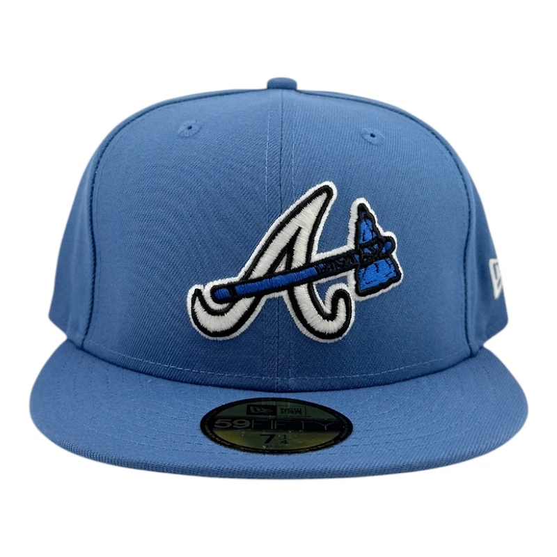 Atlanta Braves Indigo Blue Grey UV New Era 59FIFTY Fitted Hat