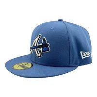 Atlanta Braves Indigo Blue Grey UV New Era 59FIFTY Fitted Hat