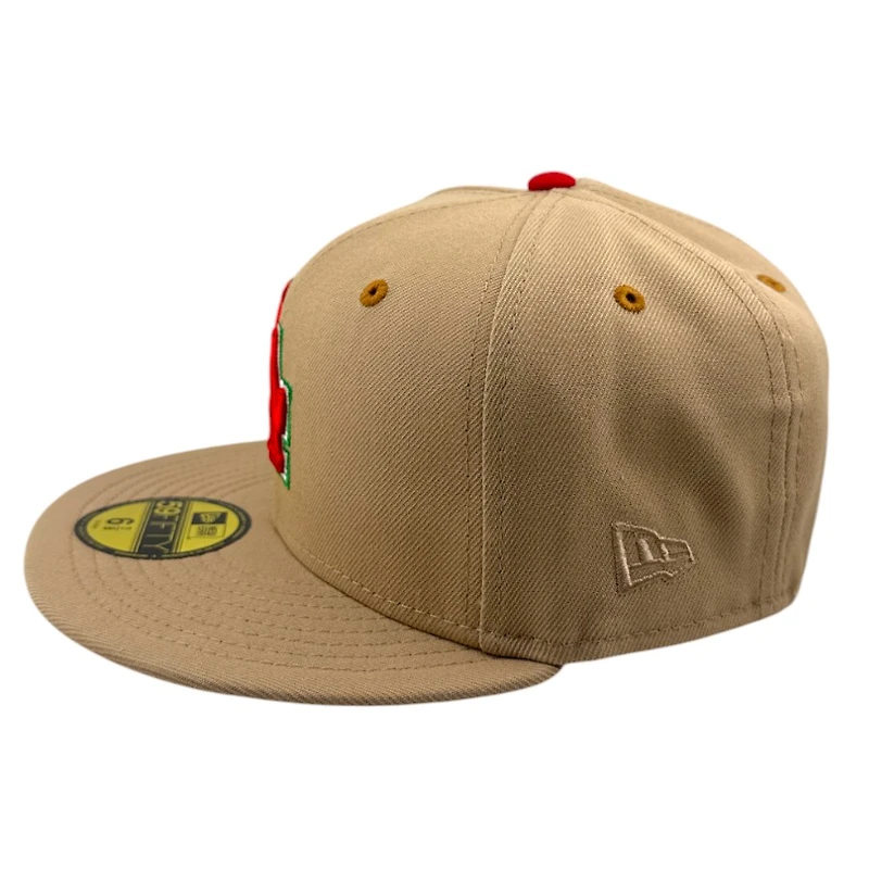Los Angeles Dodgers Light Brown "Mazapan" 1955 Patch Red UV New Era 59FIFTY Fitted Hat