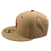 Los Angeles Dodgers Light Brown "Mazapan" 1955 Patch Red UV New Era 59FIFTY Fitted Hat