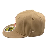 Kids Los Angeles Dodgers Light Brown "Mazapan" 1955 Patch Red UV New Era 59FIFTY Fitted Hat