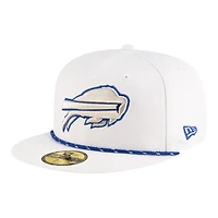 Buffalo Bills White 2025 Rivalries Collection Sideline Rope New Era 59FIFTY Fitted Hat