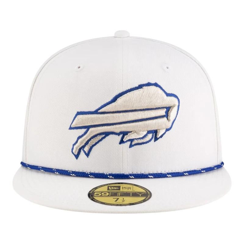 Buffalo Bills White 2025 Rivalries Collection Sideline Rope New Era 59FIFTY Fitted Hat