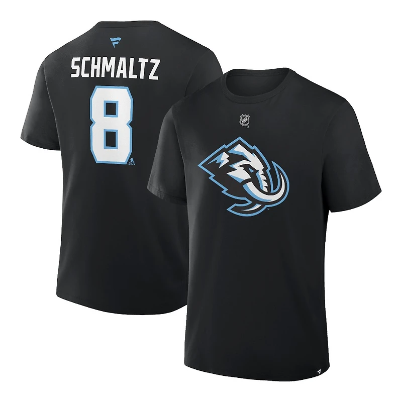 Utah Mammoth Black Nick Schmaltz Name & Number Fanatics T-Shirt