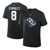 Utah Mammoth Black Nick Schmaltz Name & Number Fanatics T-Shirt