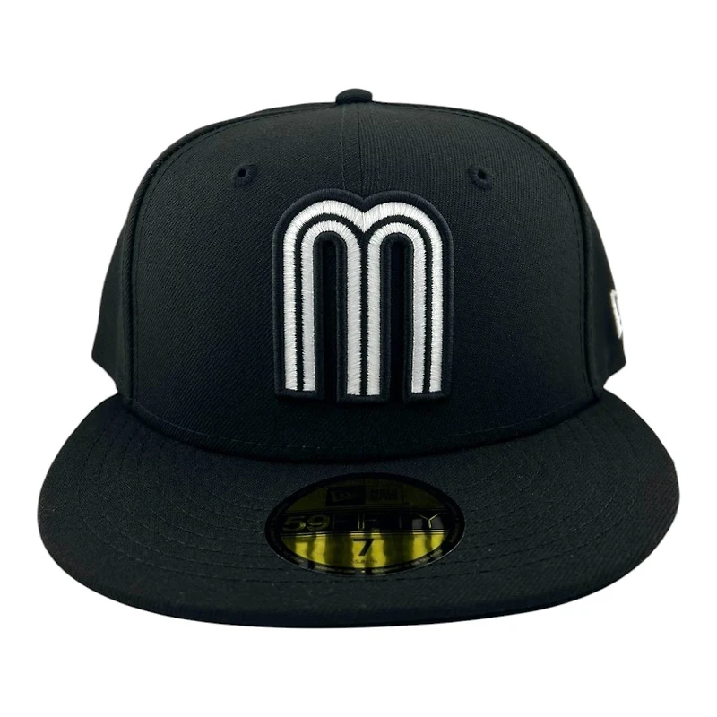 Mexico Black and White "M" Logo "Viva La Raza Collection" UV New Era 59FIFTY Fitted Hat