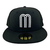 Mexico Black and White "M" Logo "Viva La Raza Collection" UV New Era 59FIFTY Fitted Hat