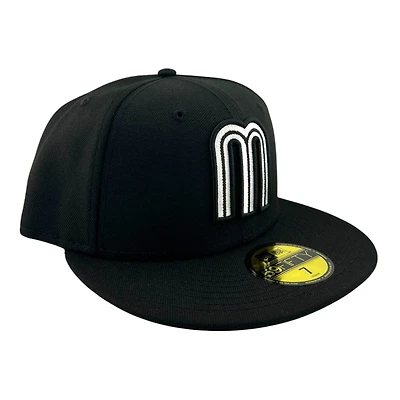 Mexico Black and White "M" Logo "Viva La Raza Collection" UV New Era 59FIFTY Fitted Hat