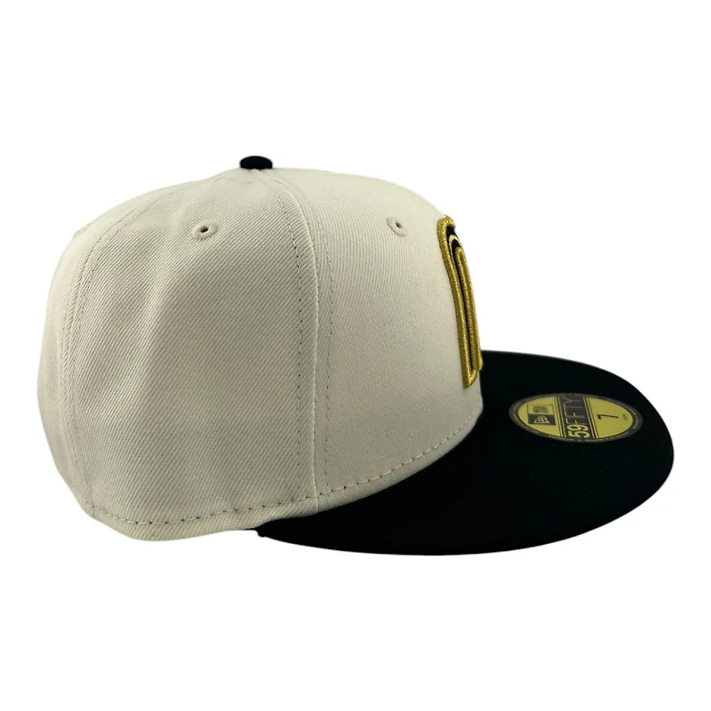 Mexico Heather Chrome and Black with Gold "M" Logo "Viva La Raza Collection" Grey UV New Era 59FIFTY Fitted Hat