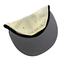 Mexico Heather Chrome and Black with Gold "M" Logo "Viva La Raza Collection" Grey UV New Era 59FIFTY Fitted Hat