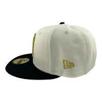 Mexico Heather Chrome and Black with Gold "M" Logo "Viva La Raza Collection" Grey UV New Era 59FIFTY Fitted Hat