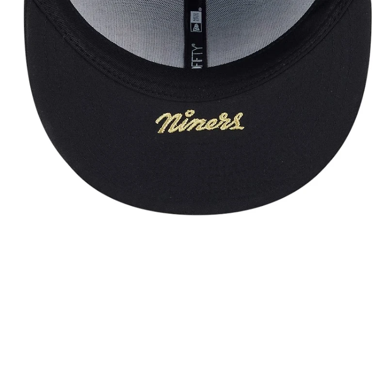 San Francisco 49ers Black 2025 Rivalries Collection Sideline Rope New Era 59FIFTY Fitted Hat