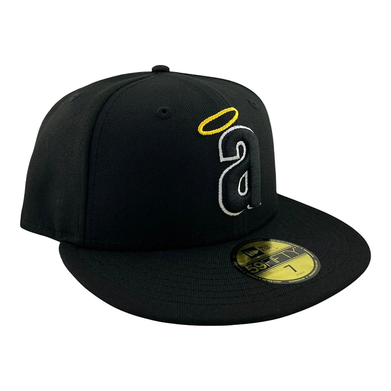 California Angels Black Cooperstown Logo "Lowercase Collection" Grey UV New Era 59FIFTY Fitted Hat