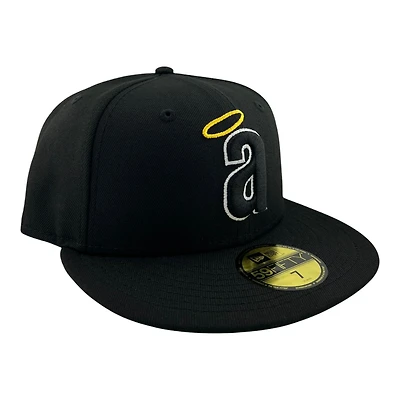 California Angels Black Cooperstown Logo "Lowercase Collection" UV New Era 59FIFTY Fitted Hat
