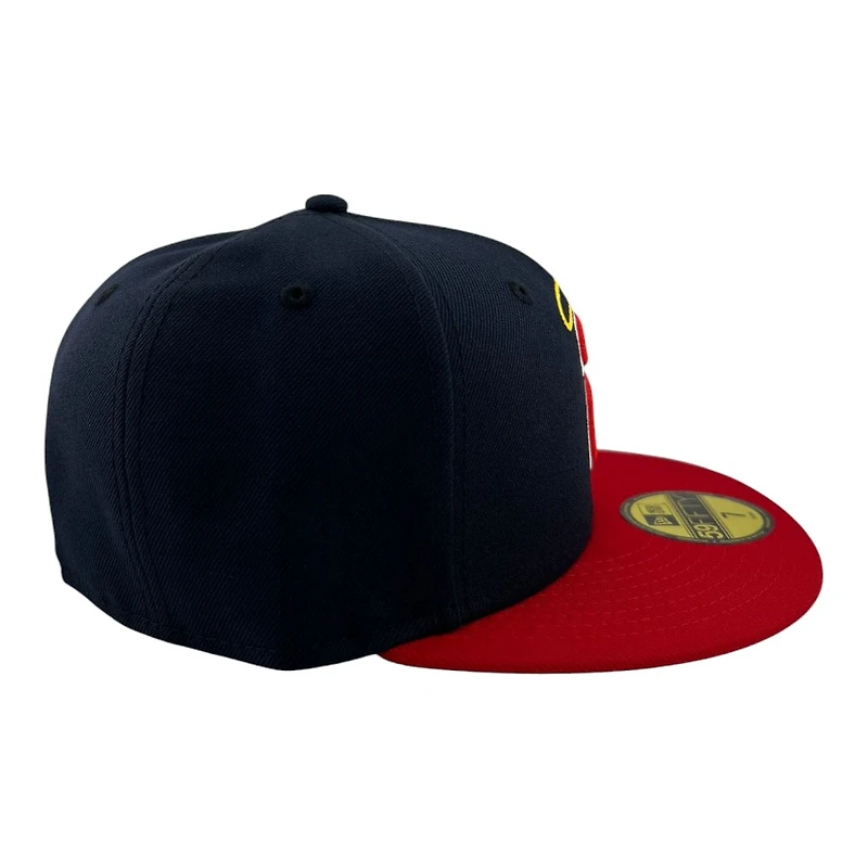 California Angels Navy and Red Cooperstown Logo "Lowercase Collection" Green UV New Era 59FIFTY Fitted Hat
