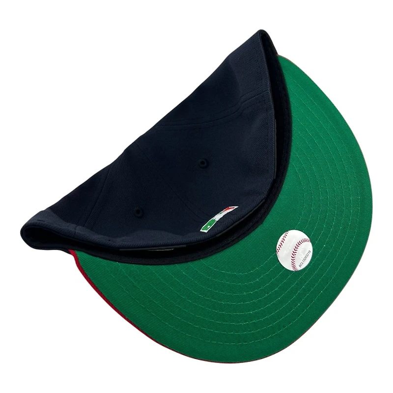 California Angels Navy and Red Cooperstown Logo "Lowercase Collection" Green UV New Era 59FIFTY Fitted Hat