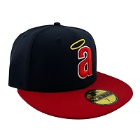 California Angels Navy and Red Cooperstown Logo "Lowercase Collection" Green UV New Era 59FIFTY Fitted Hat