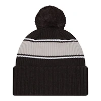 Los Angeles Kings Black Striped Bold New Era Knit Beanie Hat