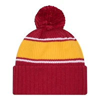 USC Trojans Cardinal Red Striped Bold New Era Knit Beanie Hat