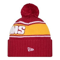 USC Trojans Cardinal Red Striped Bold New Era Knit Beanie Hat