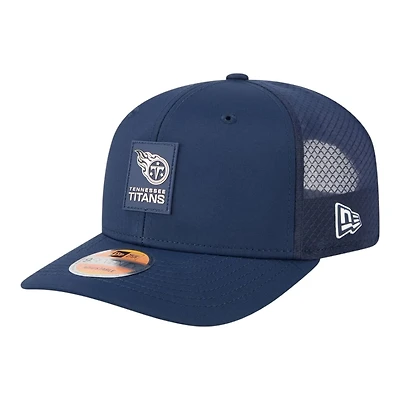 Tennessee Titans Navy 2025 NFL Sideline New Era 9SEVENTY Trucker Adjustable Snapback Hat