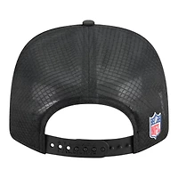 Atlanta Falcons Black 2025 NFL Sideline New Era 9SEVENTY Trucker Adjustable Snapback Hat
