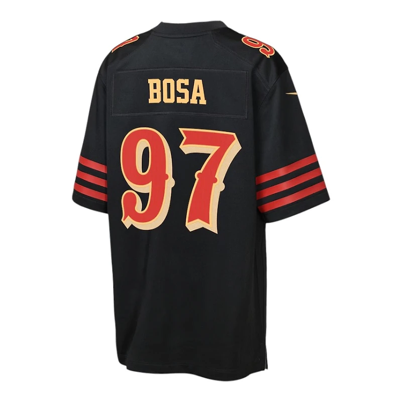 Youth San Francisco 49ers Nick Bosa Black 2025 Rivalries Collection Nike Game Jersey