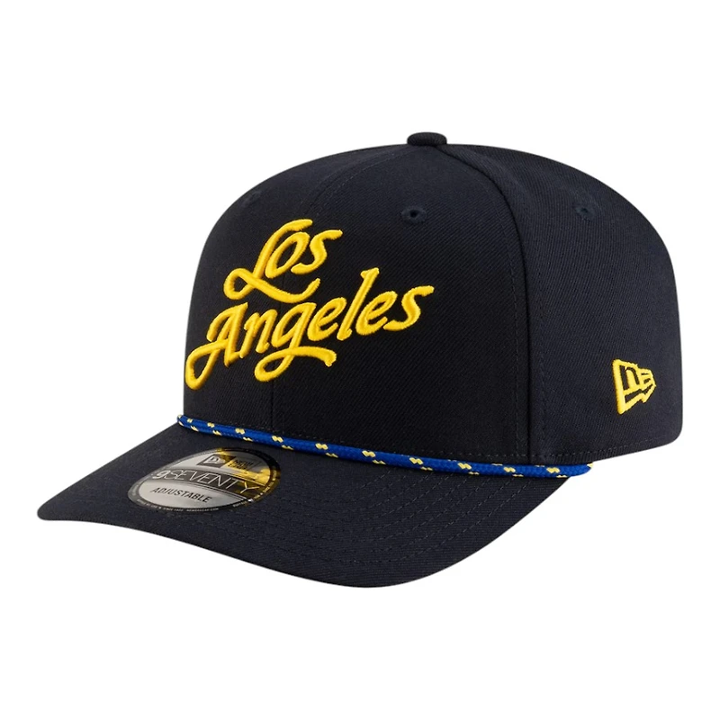 Los Angeles Rams Black 2025 Rivalries Collection Sideline Rope New Era 9SEVENTY Adjustable Hat