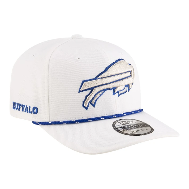Buffalo Bills White 2025 Rivalries Collection Sideline Rope New Era 9SEVENTY Adjustable Hat