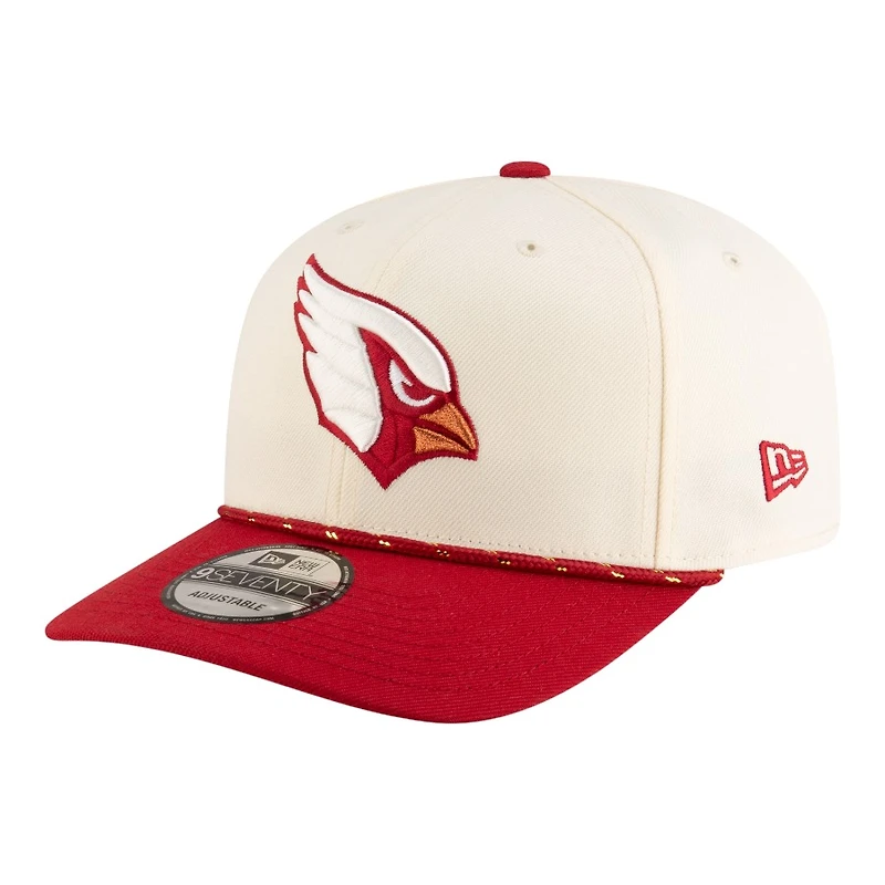 Arizona Cardinals Cream 2025 Rivalries Collection Sideline Rope New Era 9SEVENTY Adjustable Hat