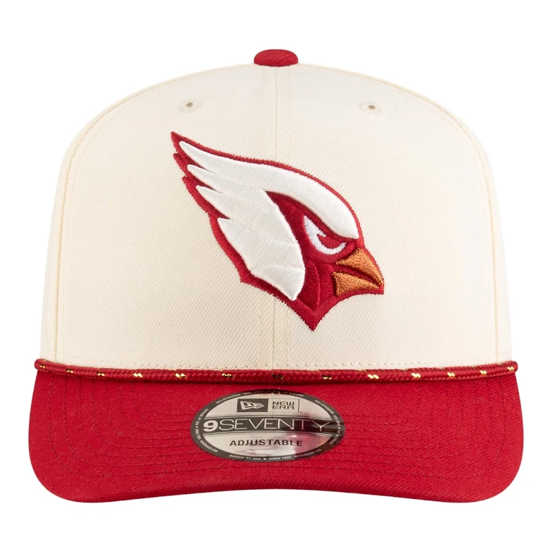 Arizona Cardinals Cream 2025 Rivalries Collection Sideline Rope New Era 9SEVENTY Adjustable Hat