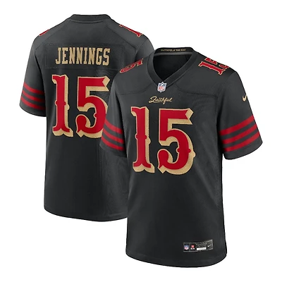 Youth San Francisco 49ers Jauan Jennings Black 2025 Rivalries Collection Nike Game Jersey