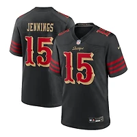Youth San Francisco 49ers Jauan Jennings Black 2025 Rivalries Collection Nike Game Jersey